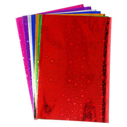 Набор фольги цветной формат А4, 7 листов, 7 цветов, ГОЛОГРАФИЧЕСКОЙ звезды, плотность 100 г/м²