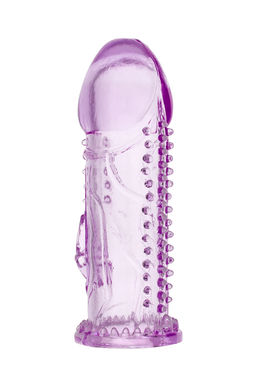 Насадка на пенис TOYFA, TPE, фиолетовая, 13,5 см  фото 2