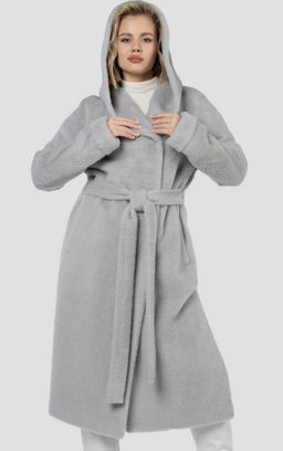 Пальто женское демисезонное (пояс) ШЕРСТЬ в составе