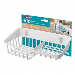 ДЕРЖАТЕЛЬ ПОДВЕСНОЙ НА ПРИСОСАХ HELPER, 236х125х79 ММ (Белый)