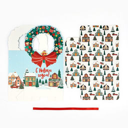 Коробка подарочная новогодняя складная С Новым годом 18?30?7 см