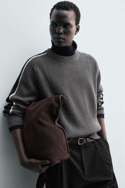 COLOUR BLOCK STRIPED SWEATER - Zara фото 5