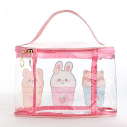 Косметичка на молнии для бассейна, с ручкой, с принтом Nice day, розовая - Simaland фото 2