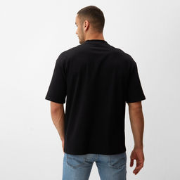 Футболка мужская из органического хлопка MINAKU OVERSIZE FIT: чёрная, р-р 46