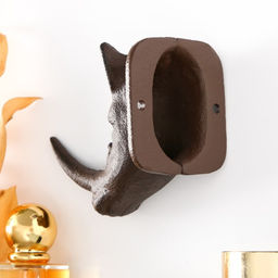 Настенный крючок декоративный «Носорог», чугун, 6.5×11×9 см