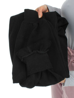 MC903-1 BLACK Брюки спортивные женские (100% хлопок) - Фабричный китай фото 8