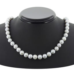 Бусы серый жемчуг, очень ровный 9мм класс А, длина 50см