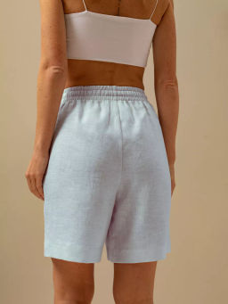 Шорты женские Лён-2 Светло-голубой - Modamica фото 5