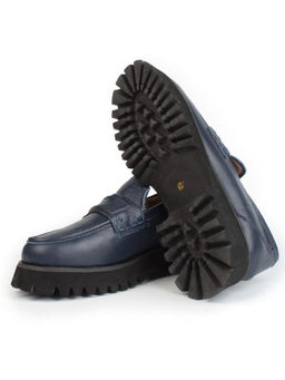 03-YP9860G DK. BLUE Лоферы женские (натуральная кожа)