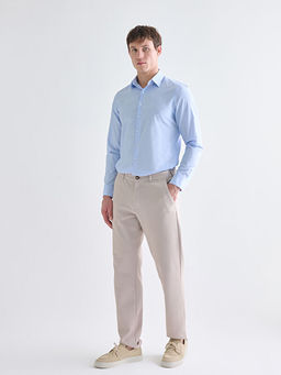Slim Fit Uzun Kollu ?izgili Poplin Erkek G?mlek