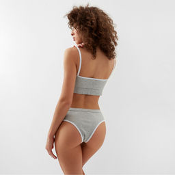 Комплект нижнего белья женский (топ, трусы) Collorista, серый, размер 46-48