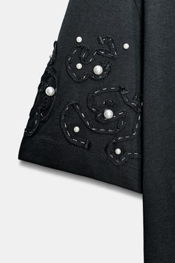 EMBROIDERED BEADED T-SHIRT - Zara фото 8