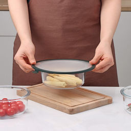 Вакуумная крышка для посуды Доляна, d=22,5 см, цвет зелёный  фото 5