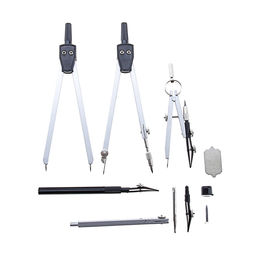 Набор чертёжный 9 предметов, в пластиковом пенале