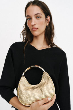 BOLSO DETALLE ASA MET?LICA / Dorado