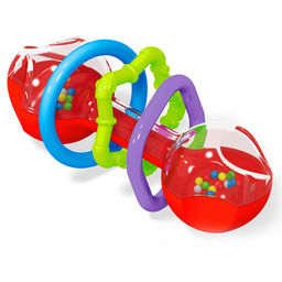 Погремушка "Гантелька прозрачная" 12,5х4х23,5см, полистирол, пп пакет, "Stellar" (Россия)