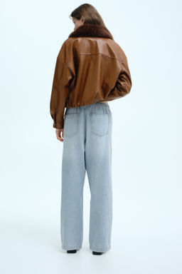 Pantal?n denim con cord?n de ajuste - H&m фото 8