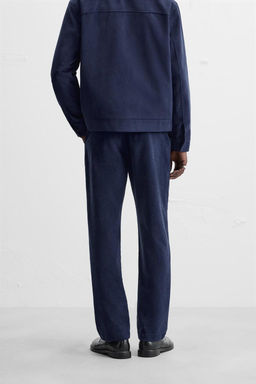 REGULAR FIT LYOCELL/COTTON TROUSERS - Zara фото 3