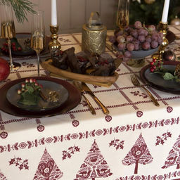 Скатерть новогодняя «Доляна» Merry Christmas, 146×180+/- 3 см, 100% хлопок, рогожка 164 г/м²