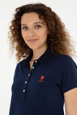 Платье женское U.S. Polo Assn трикотажное темно-синее хлопок с эластаном фото 2
