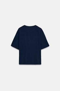 CAMISETA HEAVY COTTON APLIQUE / Marino