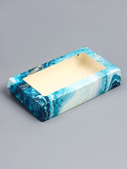 Цена за 20 шт. Коробка складная с окном «Мрамор», 20×12×4 см