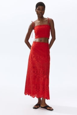Top de algod?n con bordado ingl?s - H&m фото 4