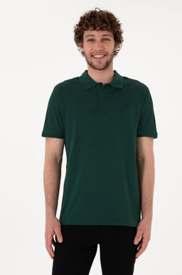 Erkek Regular Fit Polo Yaka Koyu Ye_il Basic Ti__rt Sepette S_rpriz _ndirim - U.s. polo assn фото 8