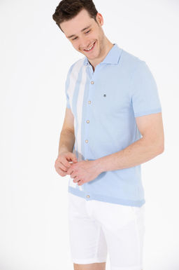 Мужской голубой свитер - U.s. polo assn фото 2