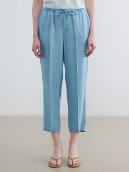 Beli Lastikli Mom Fit Kad?n Jean Pantolon