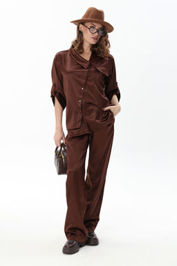 Брюки NIKVA н705-19 шоколад фото 4