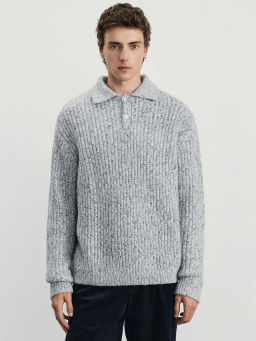 Джемпер с воротником с добавлением шерсти / Zarina