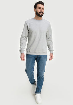 Свитшот мужской GREG G121-OZ02-28 (св.серый м.)  фото 3