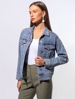 Куртка джинсовая укороченная