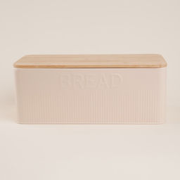 Хлебница SL Home «Сан-Лоренцо», металлическая, с бамбуковой крышкой, 33×18×13 см, розовая