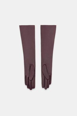 100% LEATHER LONG GLOVES - Zara фото 4