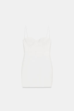 VESTIDO MINI TIRANTES LUNARES / Blanco - Zara фото 5