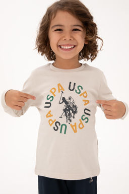 Erkek _ocuk Bej Pijama Tak_m_ Sepette S_rpriz _ndirim - U.s. polo assn фото 10