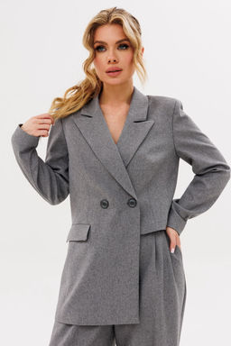 Жакет AmberA 1102 серый  фото 6