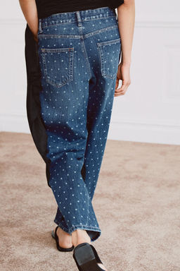 JEANS ZW COLLECTION TAPERED TIRO MEDIO LUNARES / azul - Zara фото 3