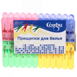 Цена за 4 шт. Прищепки бельевые Селфи (24шт) 0606
