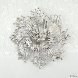 Брошь Цветок / 4235 /уп 12/серебро