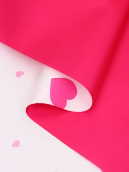 Цена за 20 шт. Пленка для цветов, «Сердца на белом», барби, 57×57 см