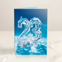 Открытка 4 шоколадки "23 (ледяные цифры)"