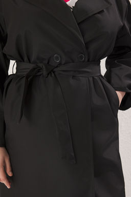 Trendyolmilla Bej Oversize Kusakl? Su Itici Uzun Trenckot TWOAW24TR00019  фото 33