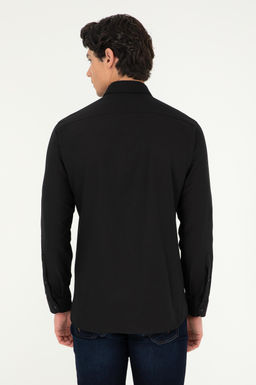 Мужская черная базовая рубашка с длинным рукавом - U.s. polo assn фото 5