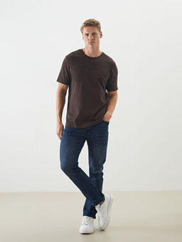 Bisiklet Yaka Bask?l? Erkek Ti??rt