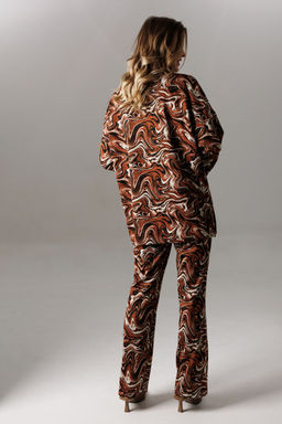 Костюм Lars Style 1195 шоколадно-молочный принт