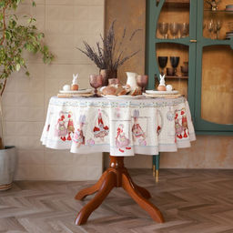 Скатерть Этель Пасхальные Тильды d=148 см, 100% хл, саржа 190 гр/м2  фото 12