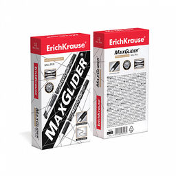 АКЦИЯ Цена за 12 шт. Ручка шариковая ErichKrause MaxGlider® Stick&Grip 0.7, Ultra Glide Technology, цвет чернил черный (в коробке по 12 шт.)  фото 3